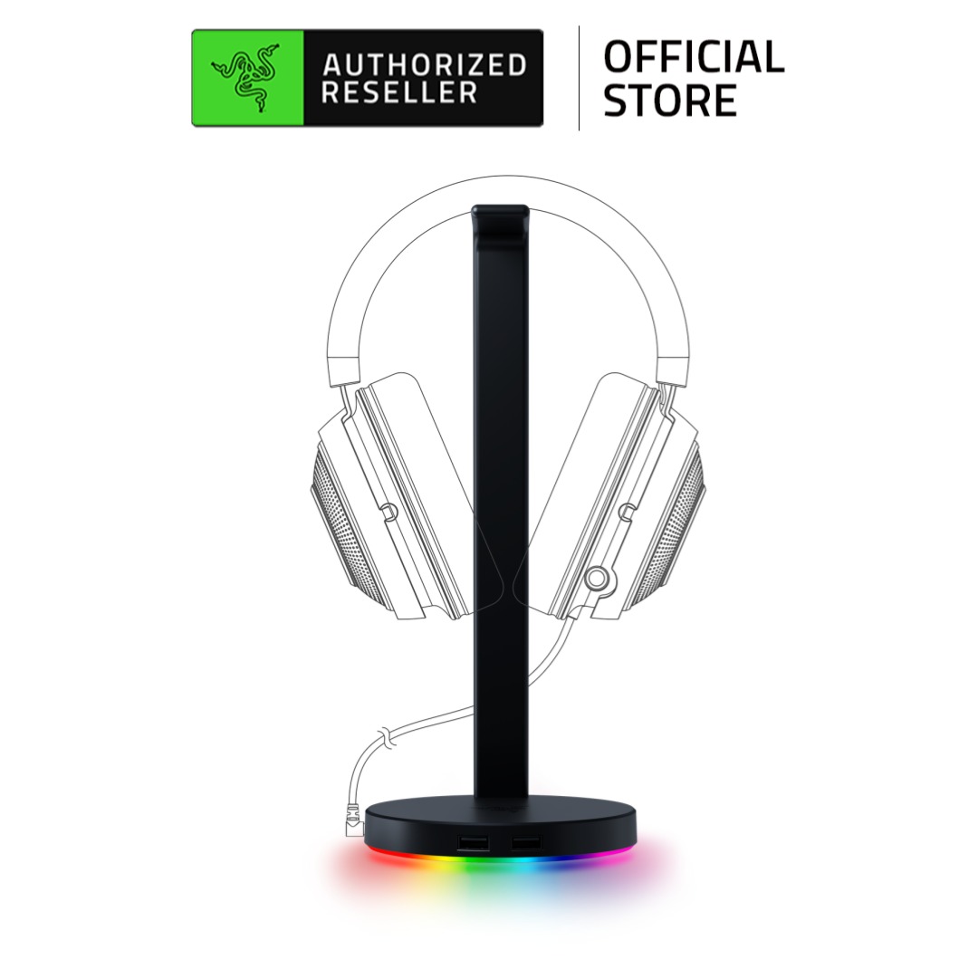 Gía treo tai nghe razer base station v2 chroma | usb 3.1 type-a và 3.5mm | chroma rgb | hỗ trợ âm thanh 7.1 surround