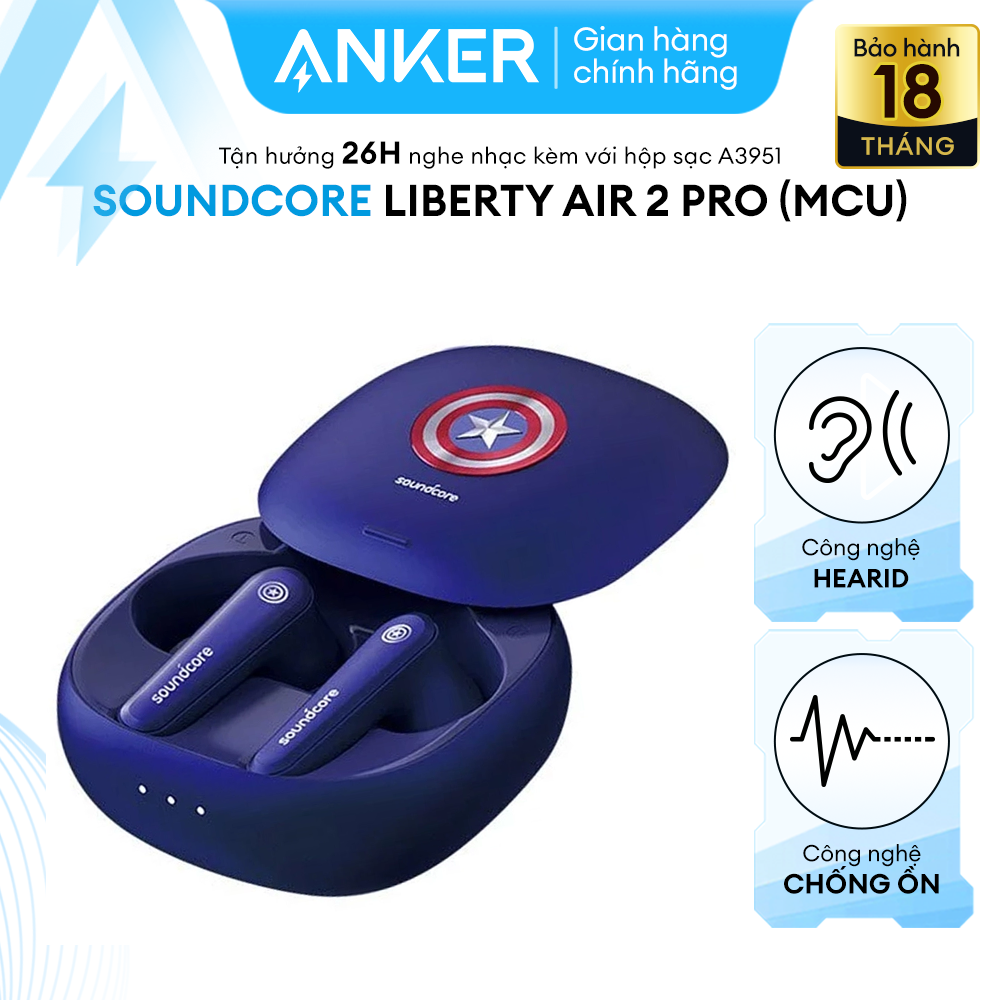 Tai nghe bluetooth soundcore liberty air 2 pro phiên bản marvel - a3951h