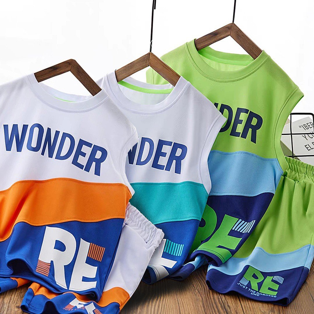 Bộ ba lỗ bé trai set quần áo sát nách cho bé size đại Bộ WONDER