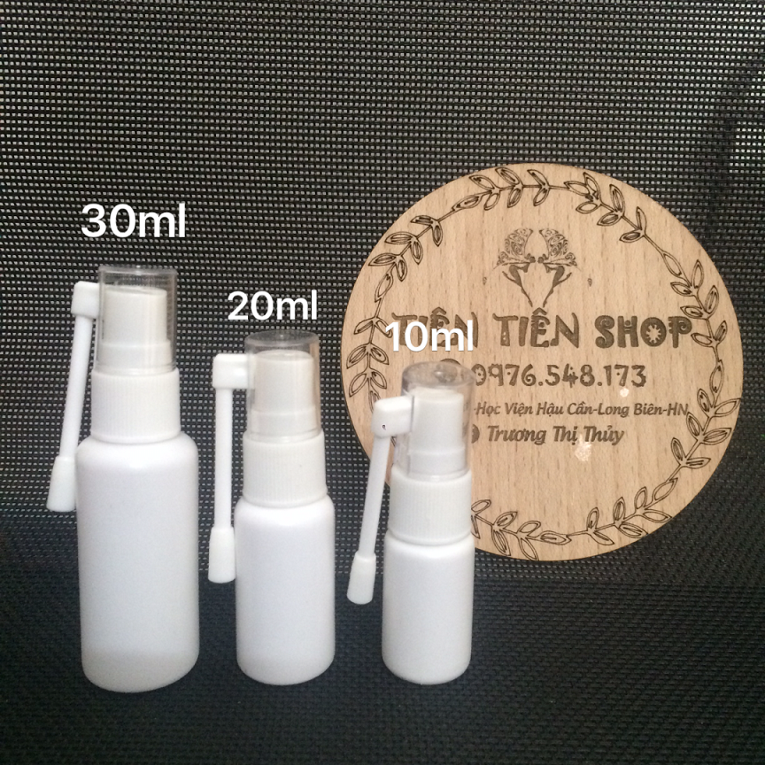 Chai nhựa xịt mũi, xịt họng cần gạt 10ml, 20ml, 30ml