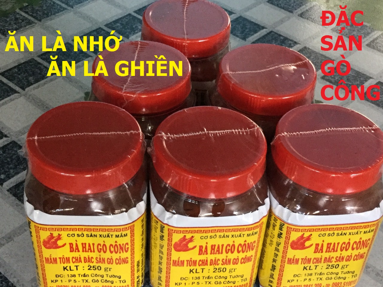 5 hủ mắm tôm chà BÀ HAI GÒ CÔNG