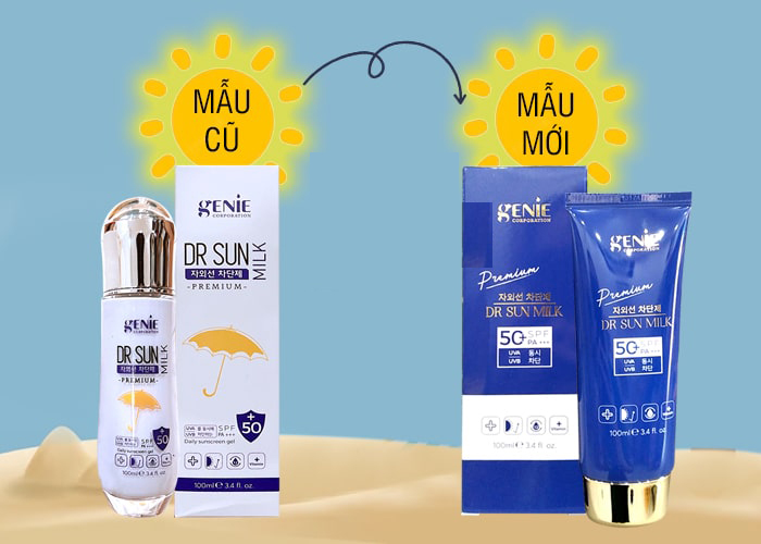 Chống nắng dưỡng da genie dr sun milk premium spf 50+ - 100ml