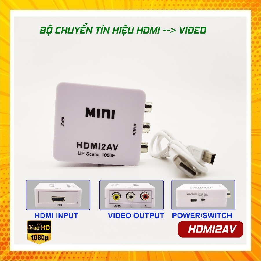 Box chuyển mini hdmi ra av