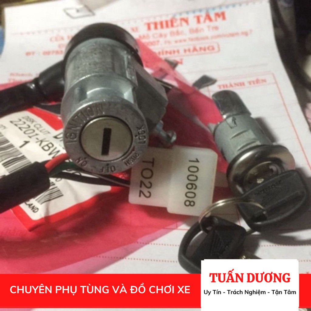 Bộ khóa dành cho xe honda dream loại tốt trọn bộ khóa cốp, khóa điện và 2 chìa khóa các dòng xe dream tương tự