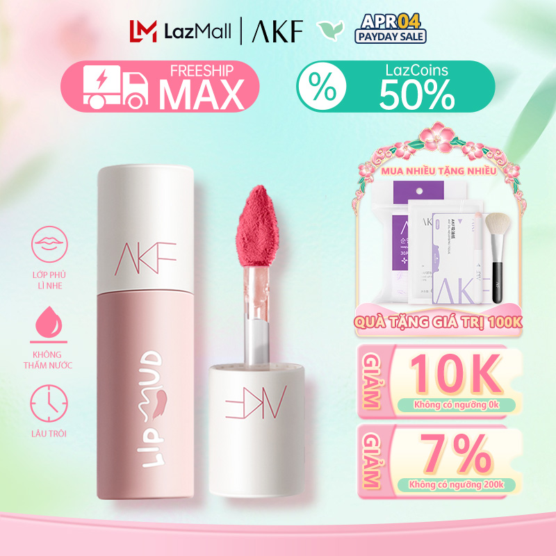 [MUA 1 GIẢM 40%]【AKF 3g Son Môi Màu Nhung Mờ Son Môi Lâu Trôi Bùn