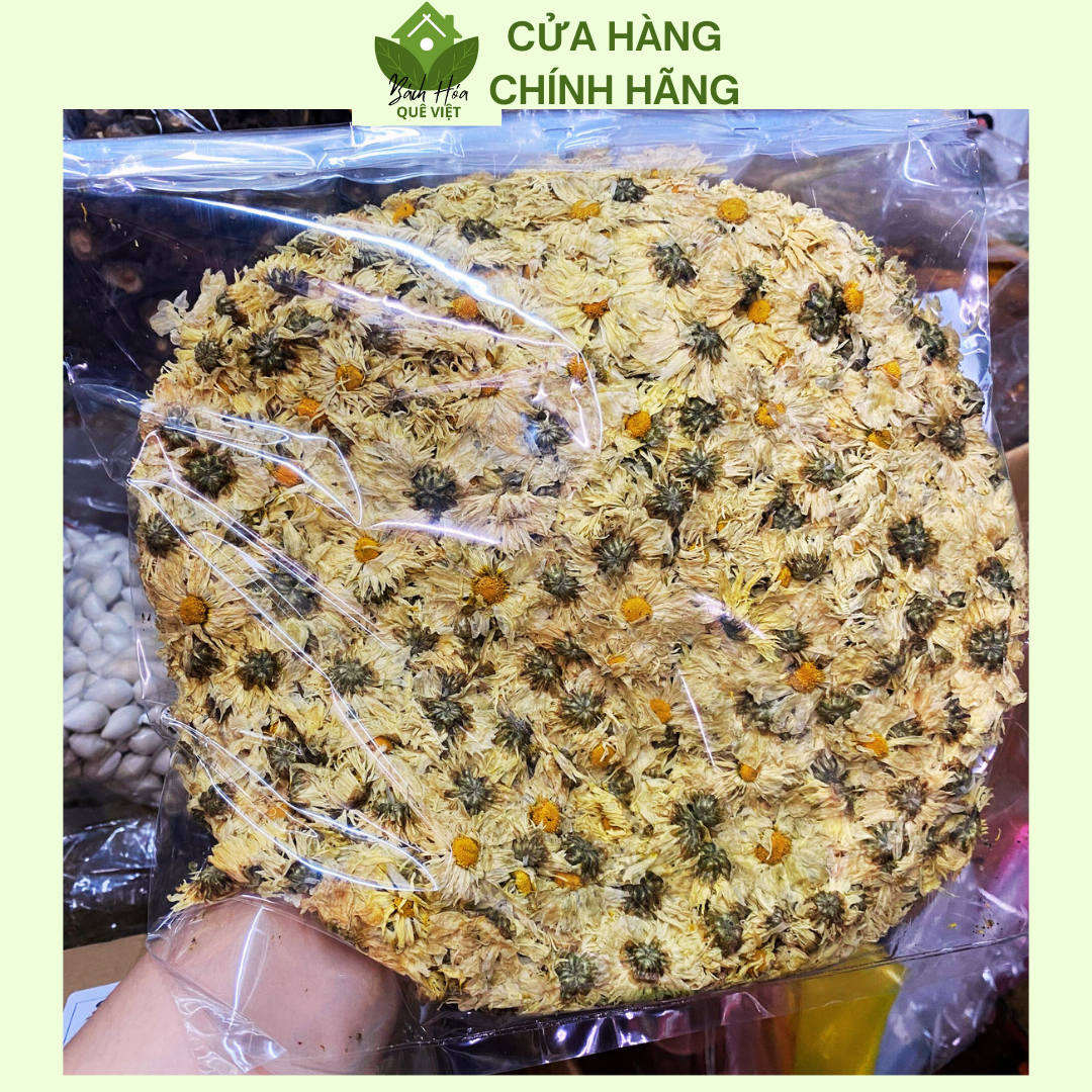500g trà hoa cúc thơm ép bánh loại 1 - thơm dịu không chua không đắng - nấu chè, nước sâm, nước mát
