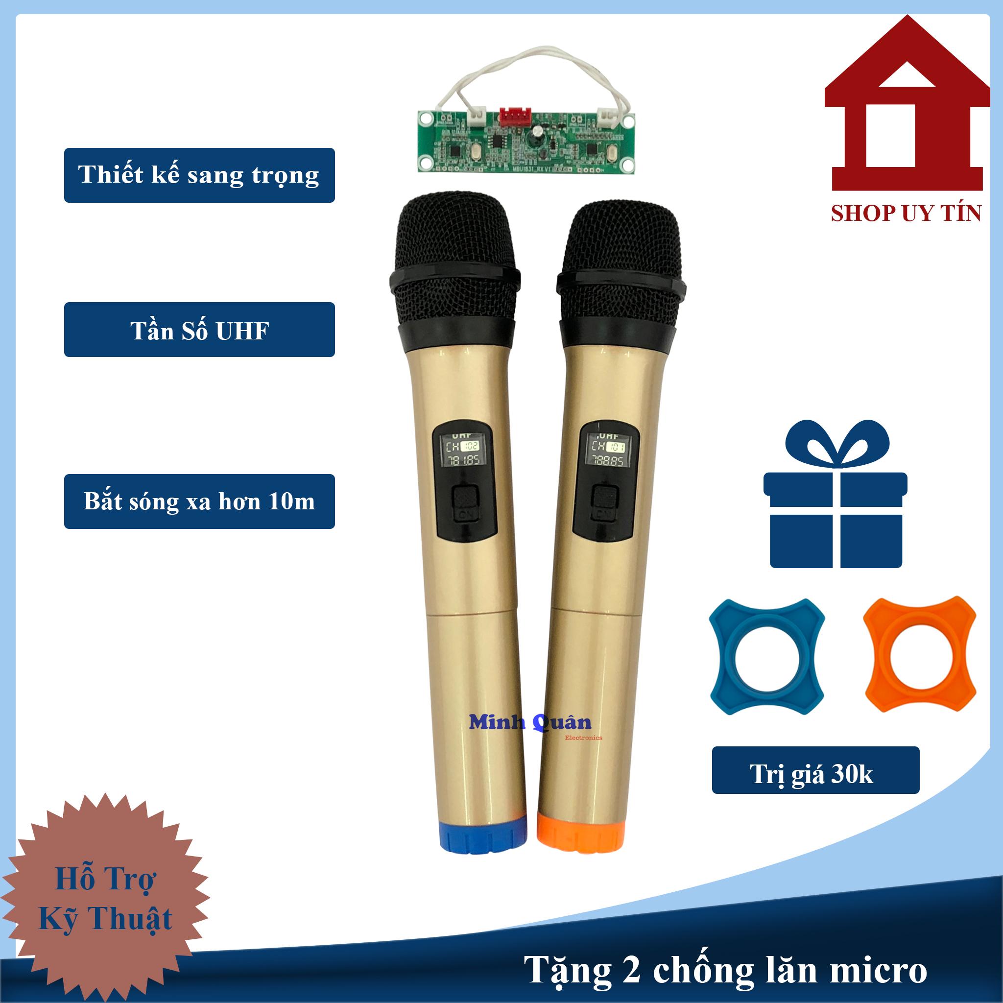 Micro loa kéo uhf vỏ nhựa