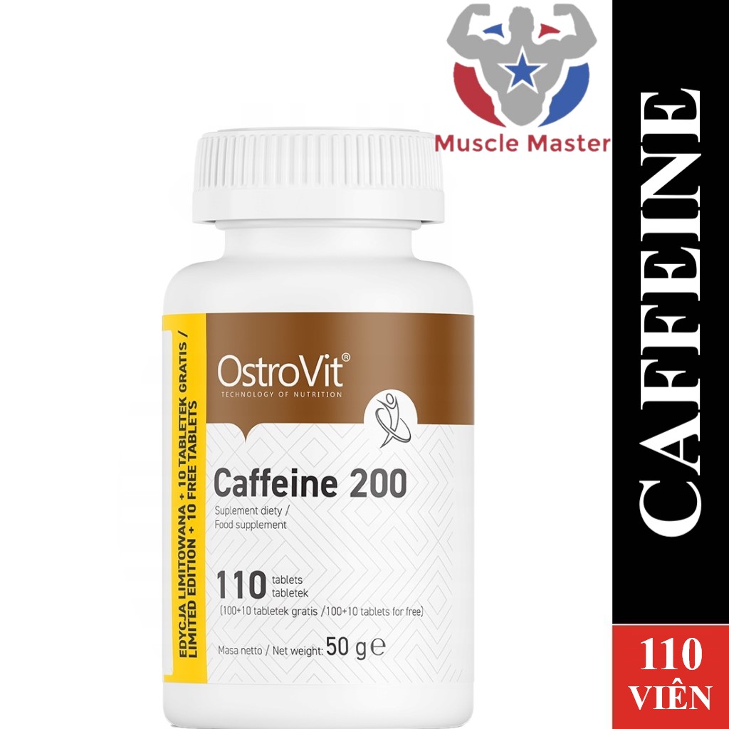 Viên uống caffeine 200 ostrovit - 110 viên