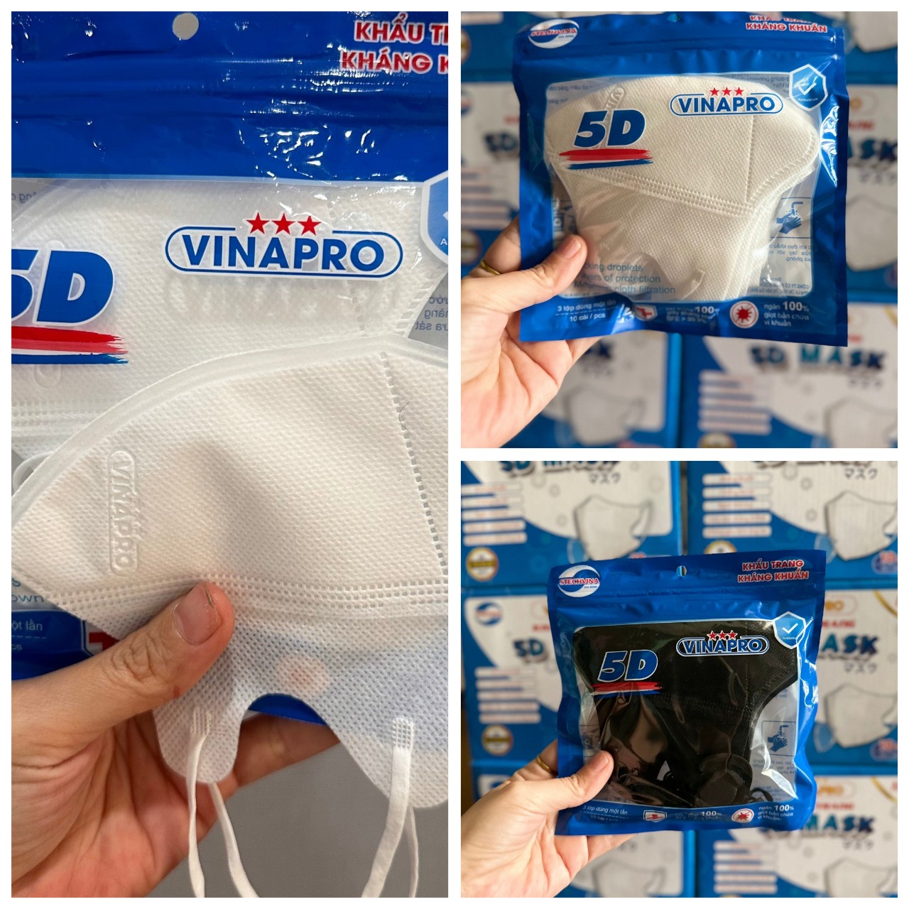 Thùng 100 chiéc khẩu trang 5d mask vinapro