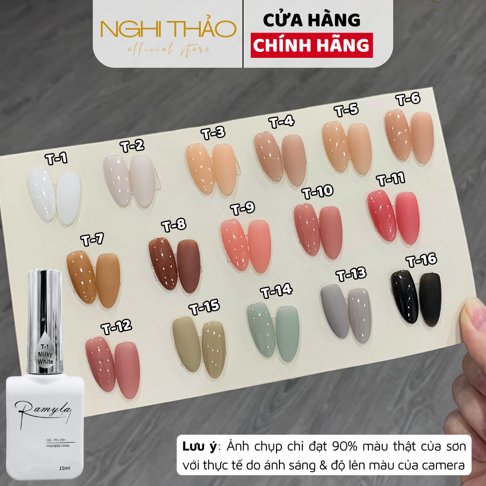 Sơn gel thạch đục lẻ màu ramyla 15ml nghi thảo