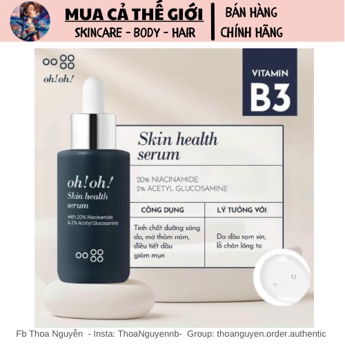   GIẢM 5% ĐƠN 129K Serum Niacinamide 20% Oh Oh 