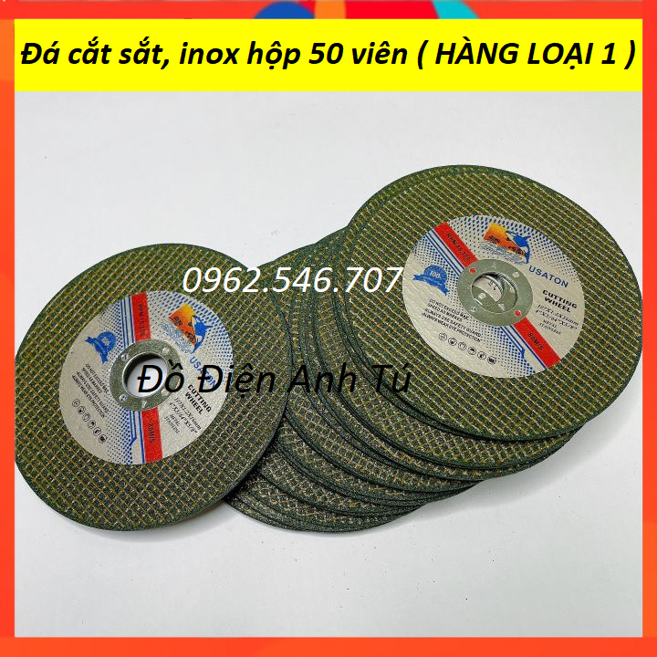 Đá cắt sắt inox 1 tấc hiệu con cá heo - hộp 50 viên