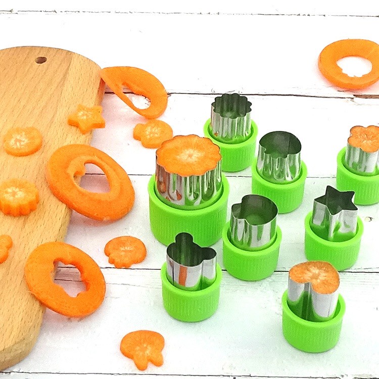 [Hoàn tiền 6%] Bộ dụng cụ cắt tỉa hoa quả bằng inox 8 món tiện dụng nhà bé, trang trí bữa ăn dặm cho bé 𝐃𝟕𝟓