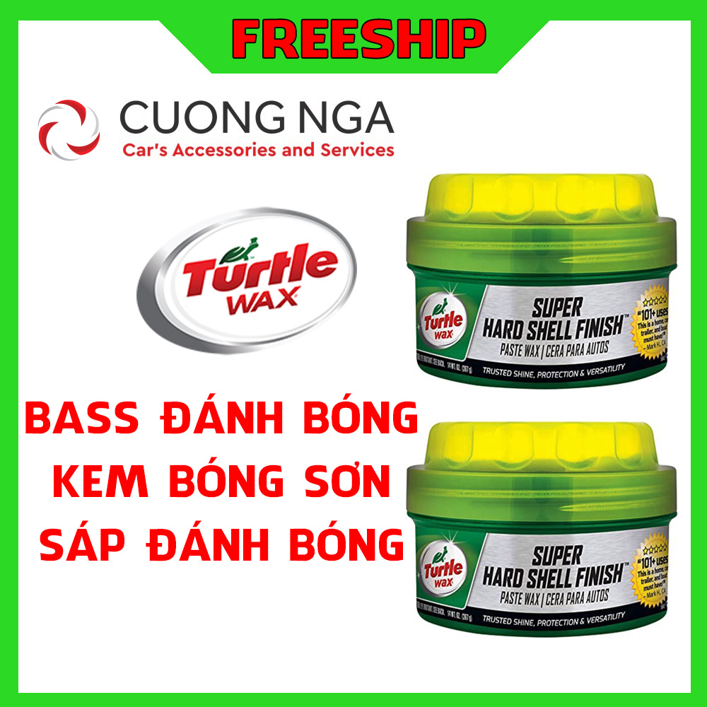 Bass đánh bóng sơn xe - Sáp đánh bóng sơn - Kem bóng sơn ô tô Turtle Wax Super Hard Shell Finish - hàng nhập