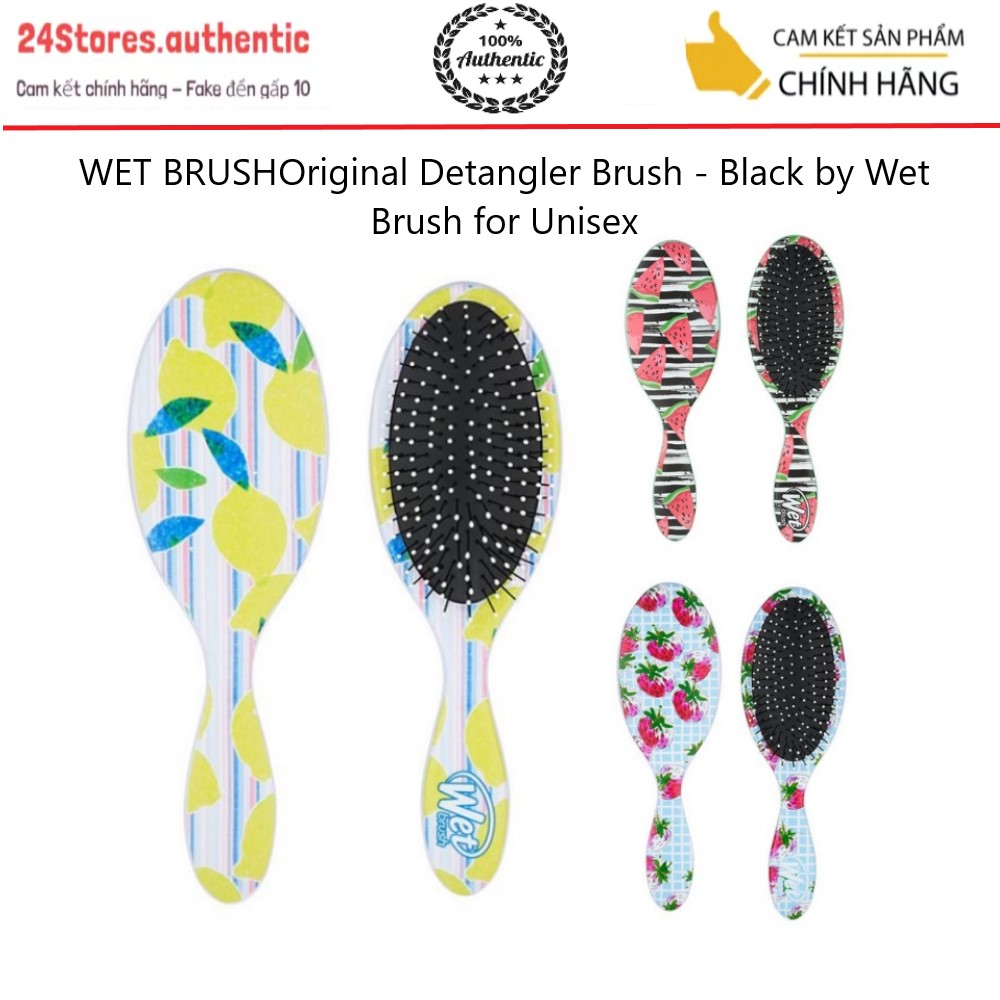 Wet brush original detangler brush - black by wet brush for unisex - hair brush - lược gỡ rối