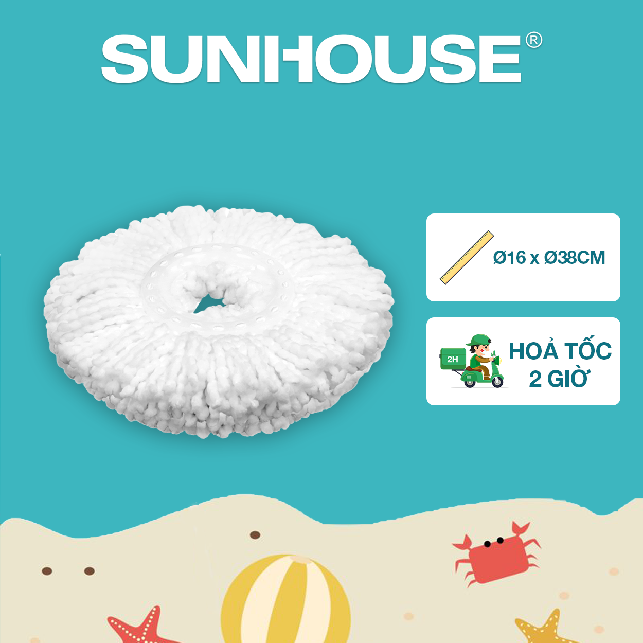 Bông lau nhà sunhouse ks-co350m