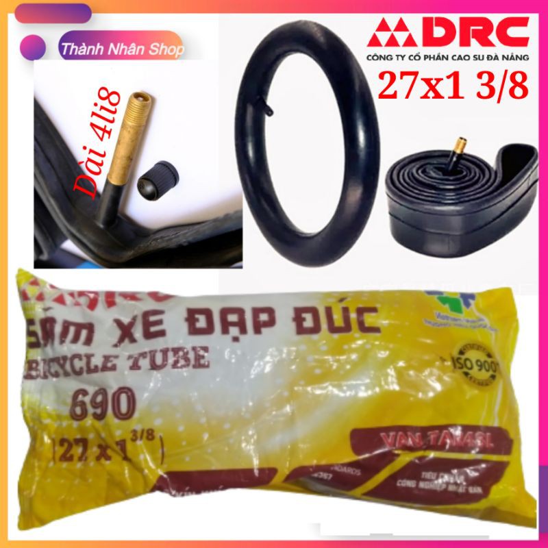 Ruột xe đạp 27x1 3/8 drc van dài 4li8