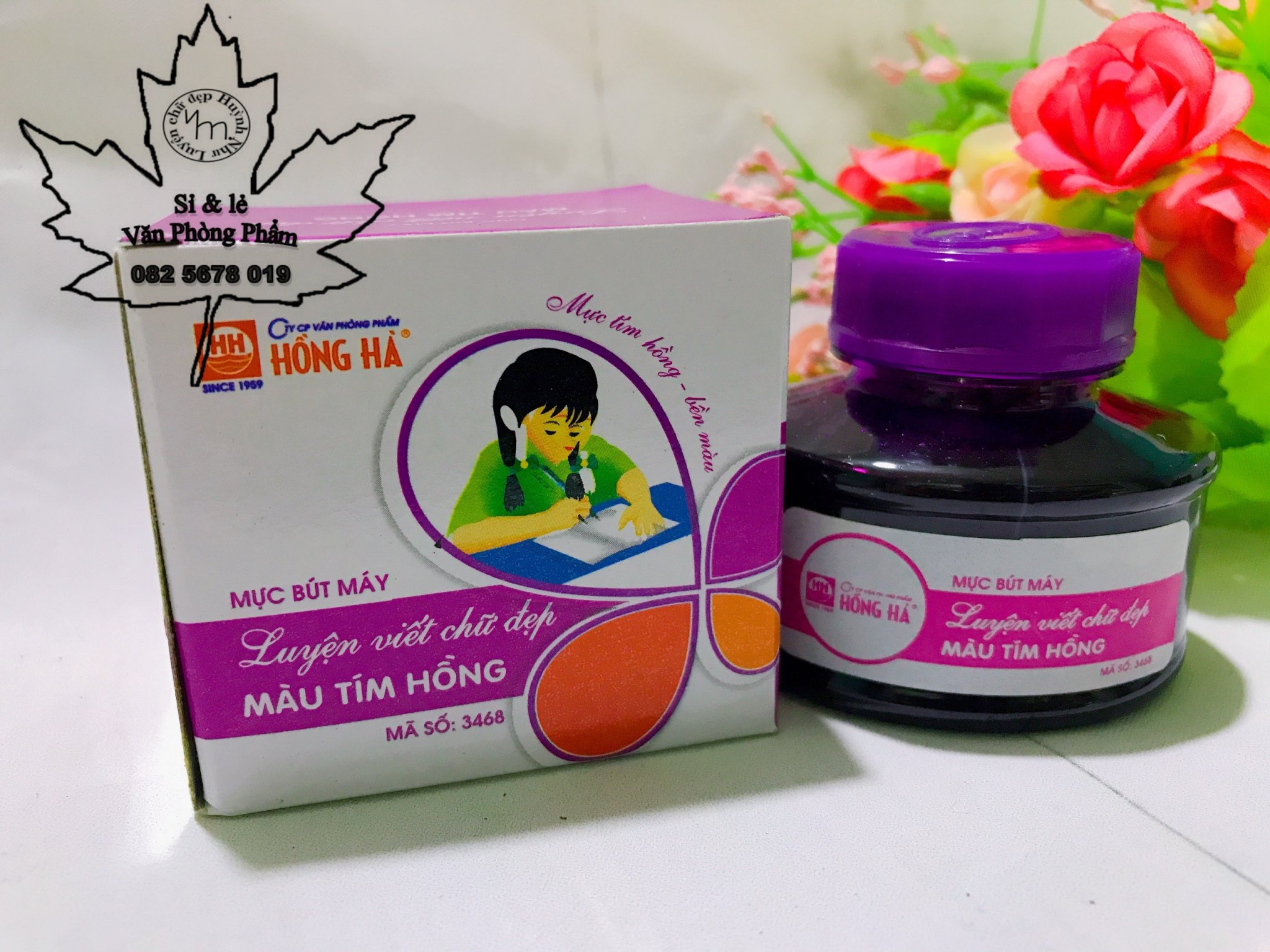 🎀 Mực Hồng Hà lọ 60ml mực mau khô