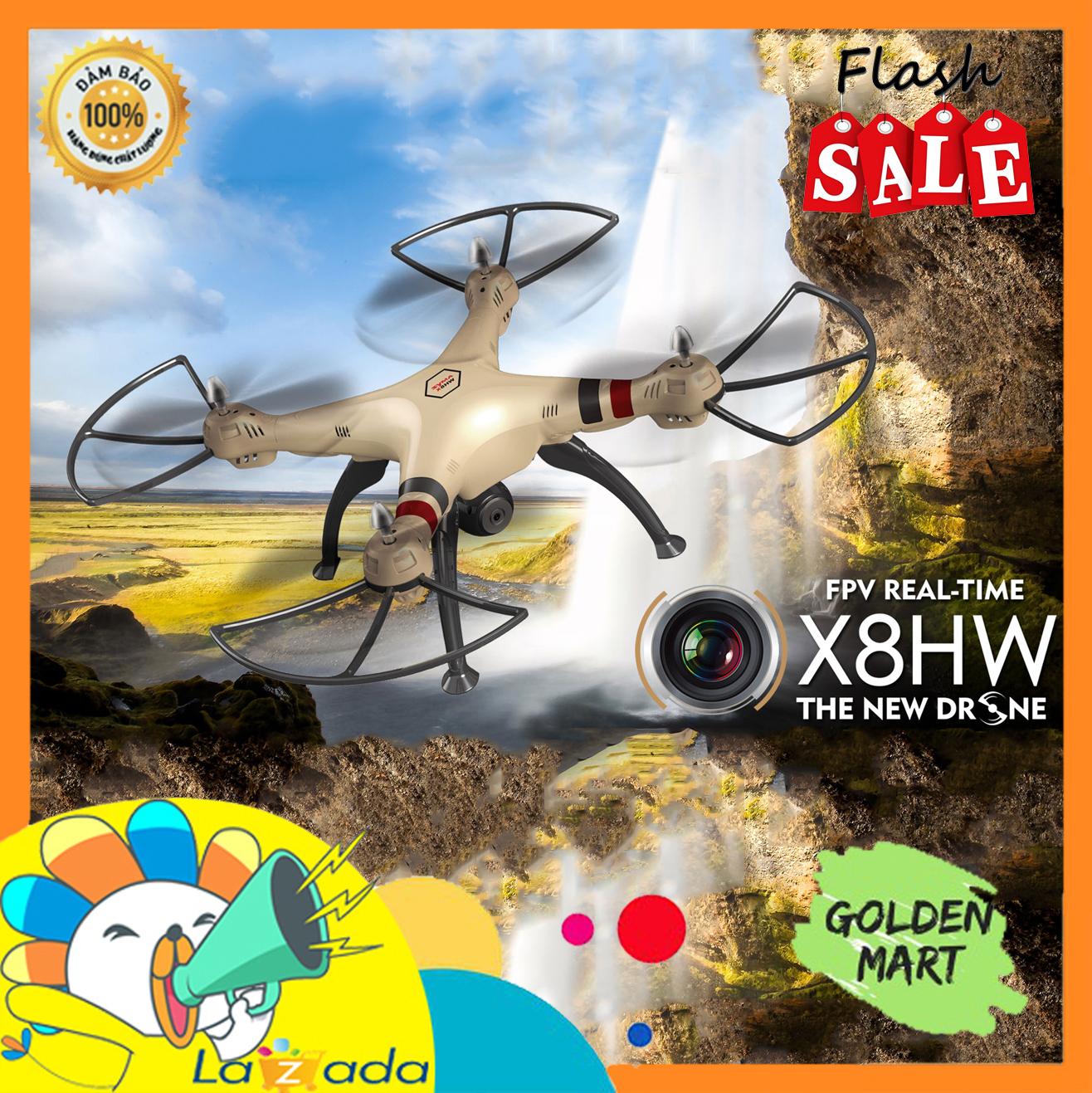Máy bay điều khiển từ xa syma x8hw camera full hd fpv tự giữ độ cao, tự động bay về - tặng thẻ nhớ 4g