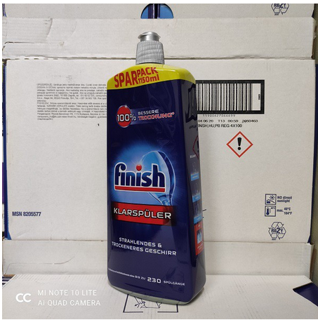 Dầu bóng Finish 750ml  [chất trợ xả, nước làm bóng cho máy rửa bát] + Tặng viên Finish