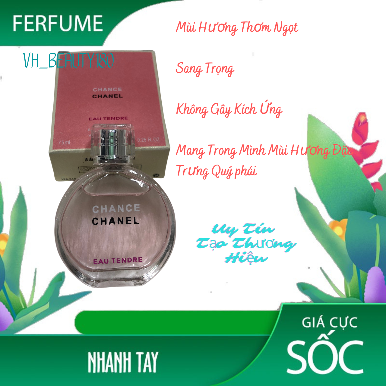 Nước hoa chiết coco c.h.a.n.e.l 7,5ml cao cấp