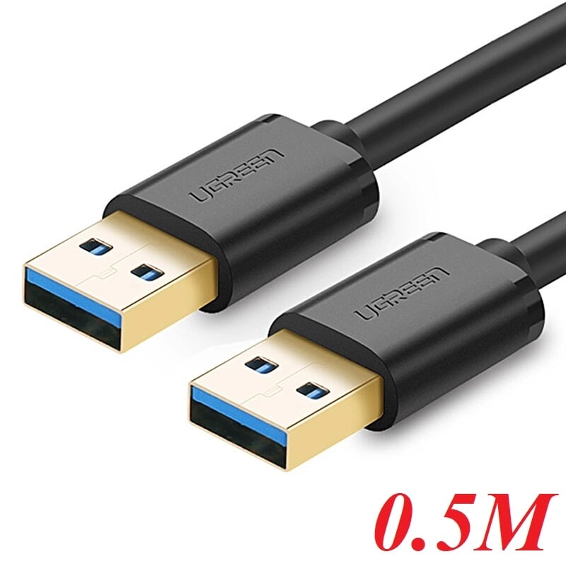 Ugreen 10369 0.5m màu đen cáp 2 đầu usb 3.0 dương cao cấp us128