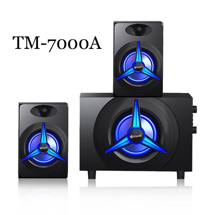 [HCM][Sale Siêu Sốc] Loa Vi Tính Giá Rẻ Loa Vi Tính 2.1 Kiêm Bluetooth Usd Thẻ Nhớ Đèn Led Rgb Chuyên Nghiệp Loa Vi Tính Kisonli Tm-7000a Cao Cấp Âm Bass Siêu Hay Chống Hú Rè Âm Thanh Trung Thực Và Sống Động Nghe Nhạc Cực Đỉnh Thiết Kế Sang Trọng.