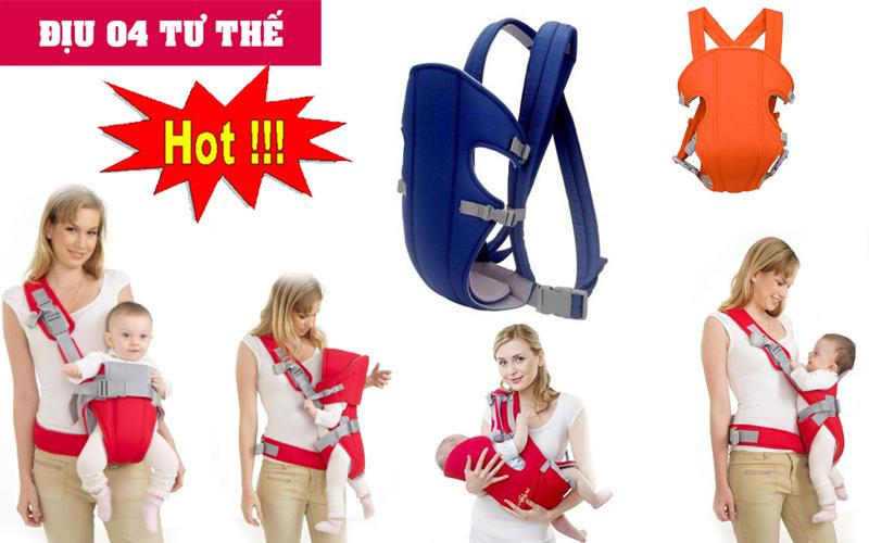 [ Hàng Cực  Xịn - Giá Hủy Diệt ] Đai Đeo Em Bé, Địu em bé 4 tư thế hàng việt nam chất lượng cao, vải dày chắc chắn, mút êm, an toàn tuyệt đối. Tặng kèm Voucher trị giá 10.000 đồng khi mua hàng lần sau - giá cực Sốc!!