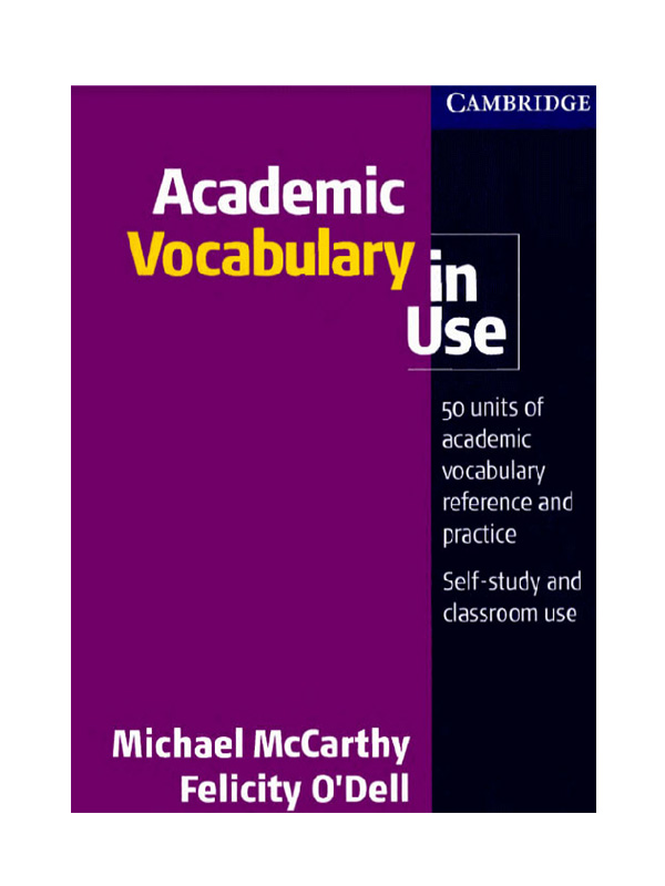 Sách Cambridge Academic Vocabulary In Use