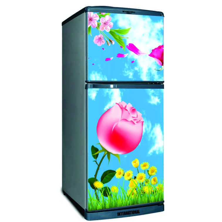 Decal trang trí tủ lạnh mẫu Hoa Hồng Đẹp chất liệu cao cấp độ phai