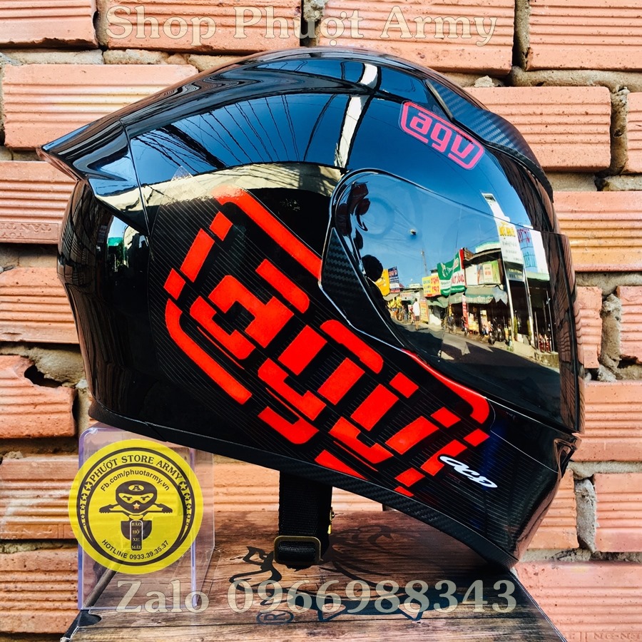 Nón FF ROC 1 kính = Royal m138 Màu Đen Bóng lên Tem AGV mới nhất 2023. kèm Đuôi gió và túi đựng nón