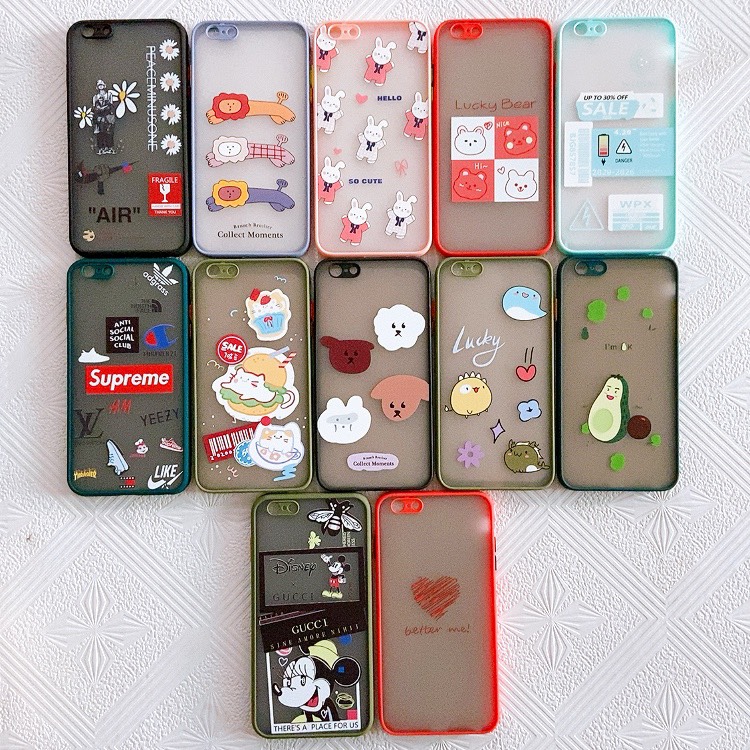Ốp nhám viền màu iphone 6plus/ iphone 6s plus