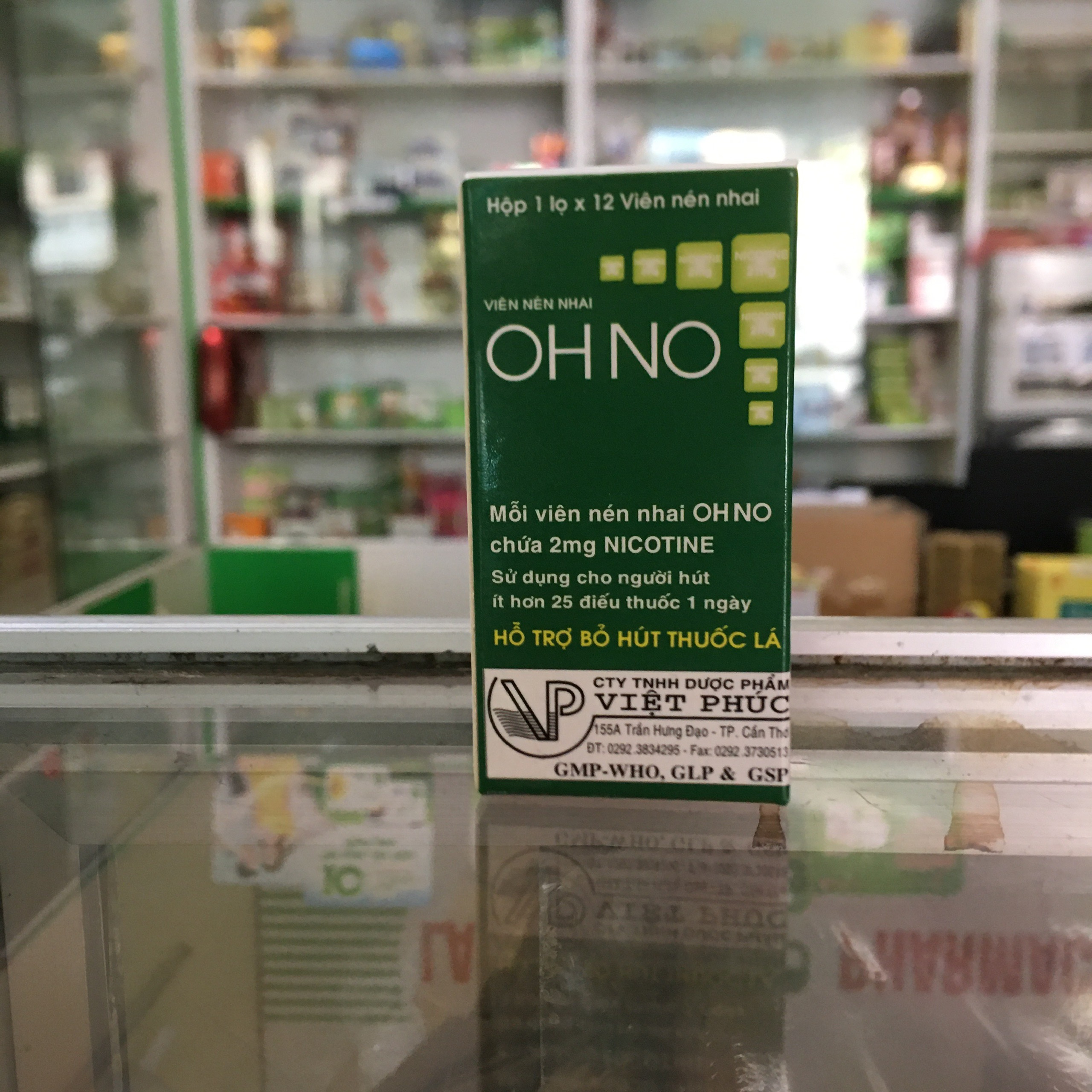 Kẹo nhai cai th.u.ố.c lá ohno- lọ 12 viên nén nhai