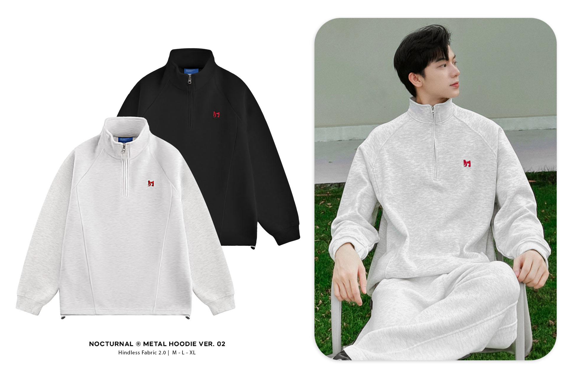  Áo Sweater NOCTURNAL Halfzip Sweater Vải Hindless Fabric 2.0 Unisex Local Brand 