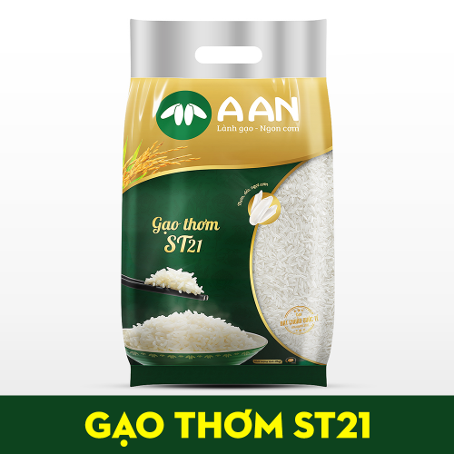 Gạo thơm st21 túi 5kg - gạo a an - gạo tân long