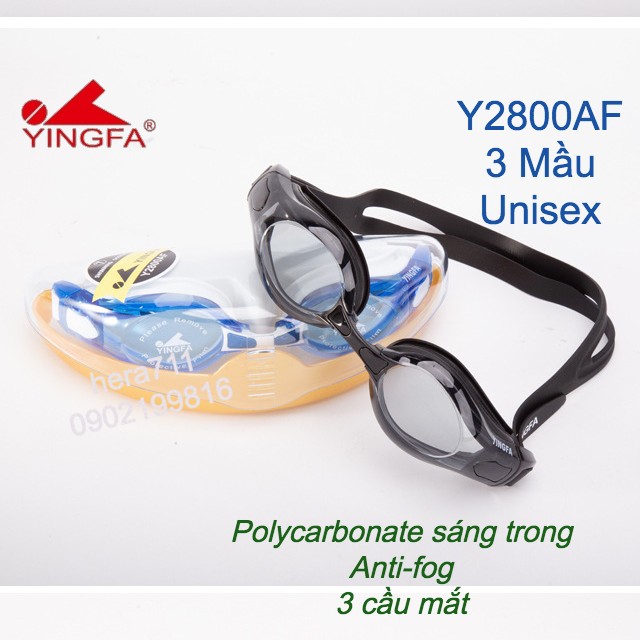 Kính bơi yingfa y2800af mắt kính sáng trong chống bám hơi nước