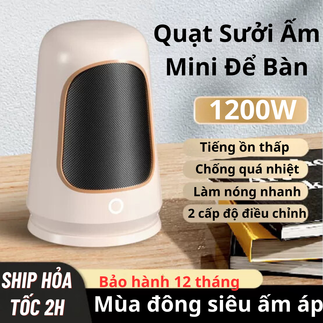 Quạt sưởi ấm đa năngMáy sưởi mini để bàn mùa đông tiết kiệm điện an toàn ấm áp cho trẻ em và người già