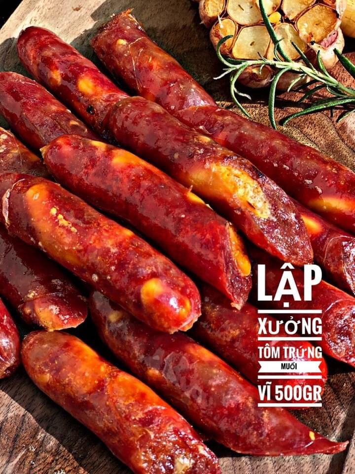 1kg lạp xưởng tôm trứng muối