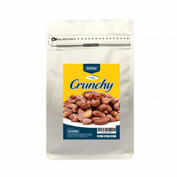 Hạt điều rang vỏ lụa cao cấp W210 Crunchy 500g - The Kaffeine