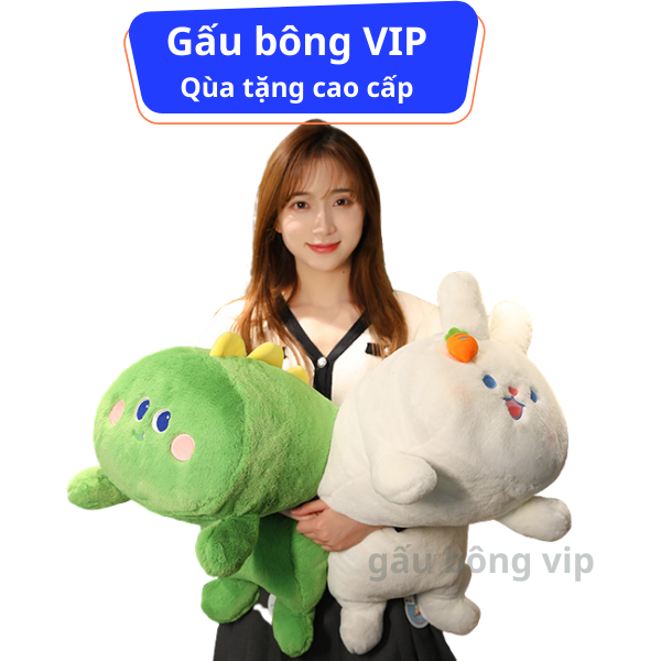 Gấu bông thỏ trắng đeo nơ cà rốt gấu bông vip tphcm, gối ôm cao cấp cho bé, thú nhồi bông con thỏ, qùa tặng dễ thương