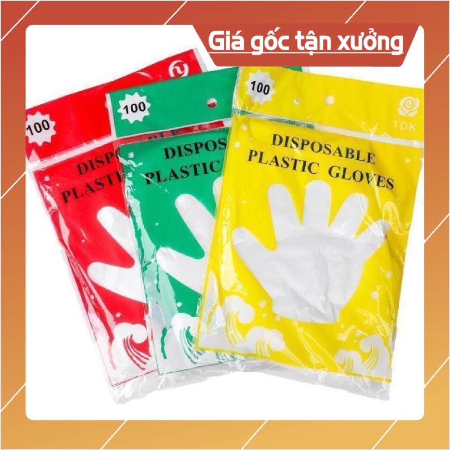 Set 100 gang tay nilon, bao tay nilon dùng 1 lần tiện dụng