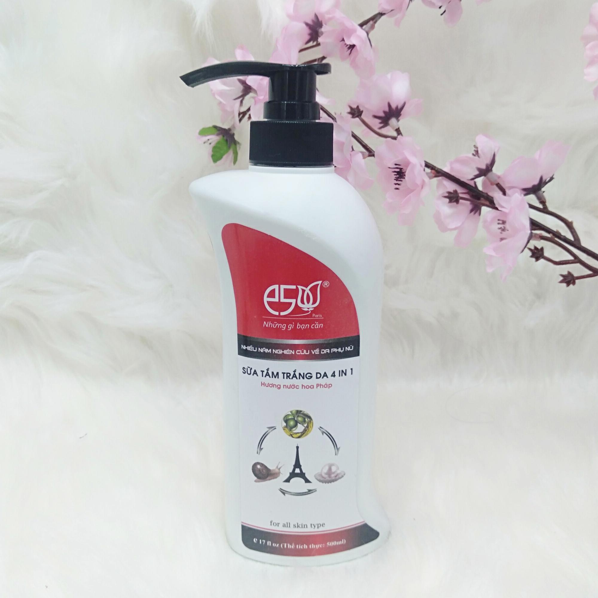 Sữa tắm trắng da 4in1 E5 (Đỏ)