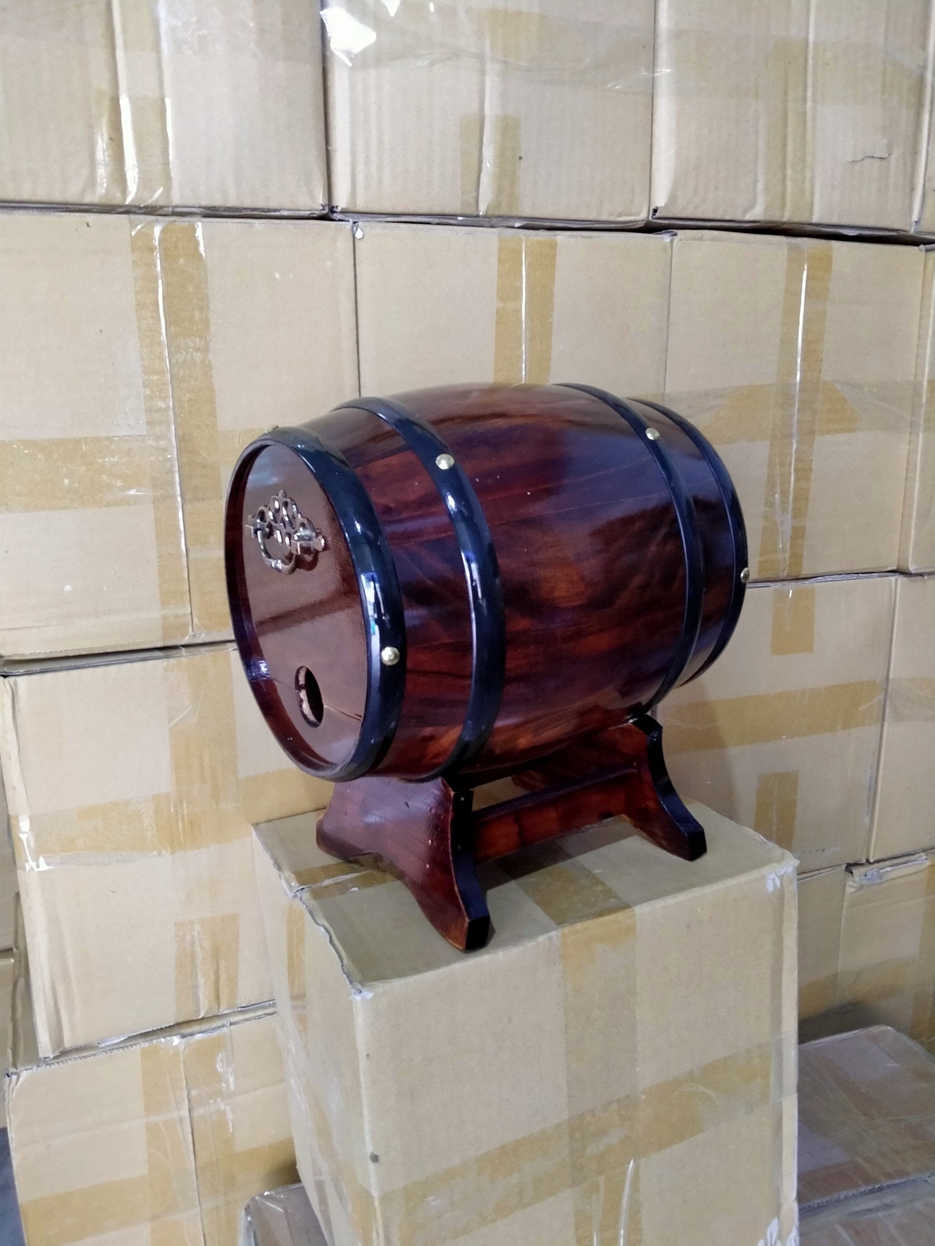 Trống gỗ đựng rượu vang 5l trống rượu vang để bàn