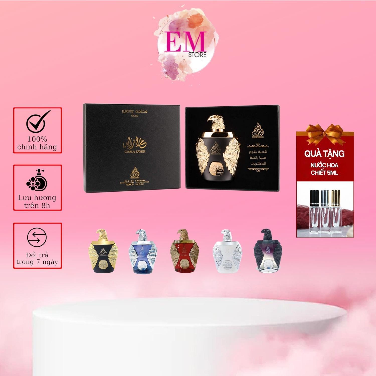 Nước hoa đại bàng Dubai Ghala Zayed Luxury dành cho nam phong cách mạnh mẽ bí ẩn cuốn hút