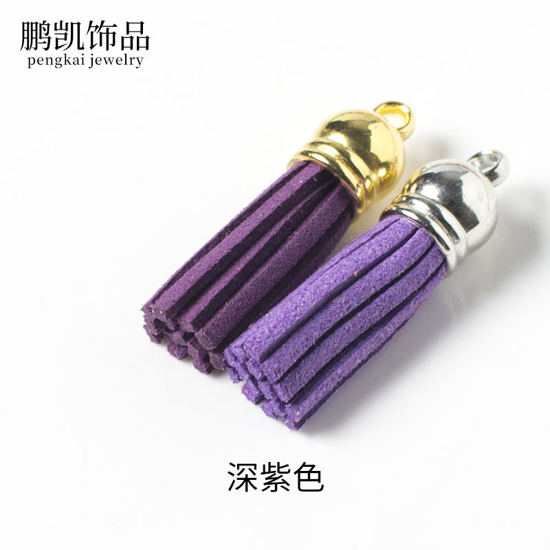 [COD]3cm Mặt Dây Chuyền Trang Sức TUA RUA NHUNG Hàn Quốc Tua Rua Nhỏ Phụ Kiện Thủ Công Mạ Điện Tai Treo Nhiều Màu Tùy Chọn