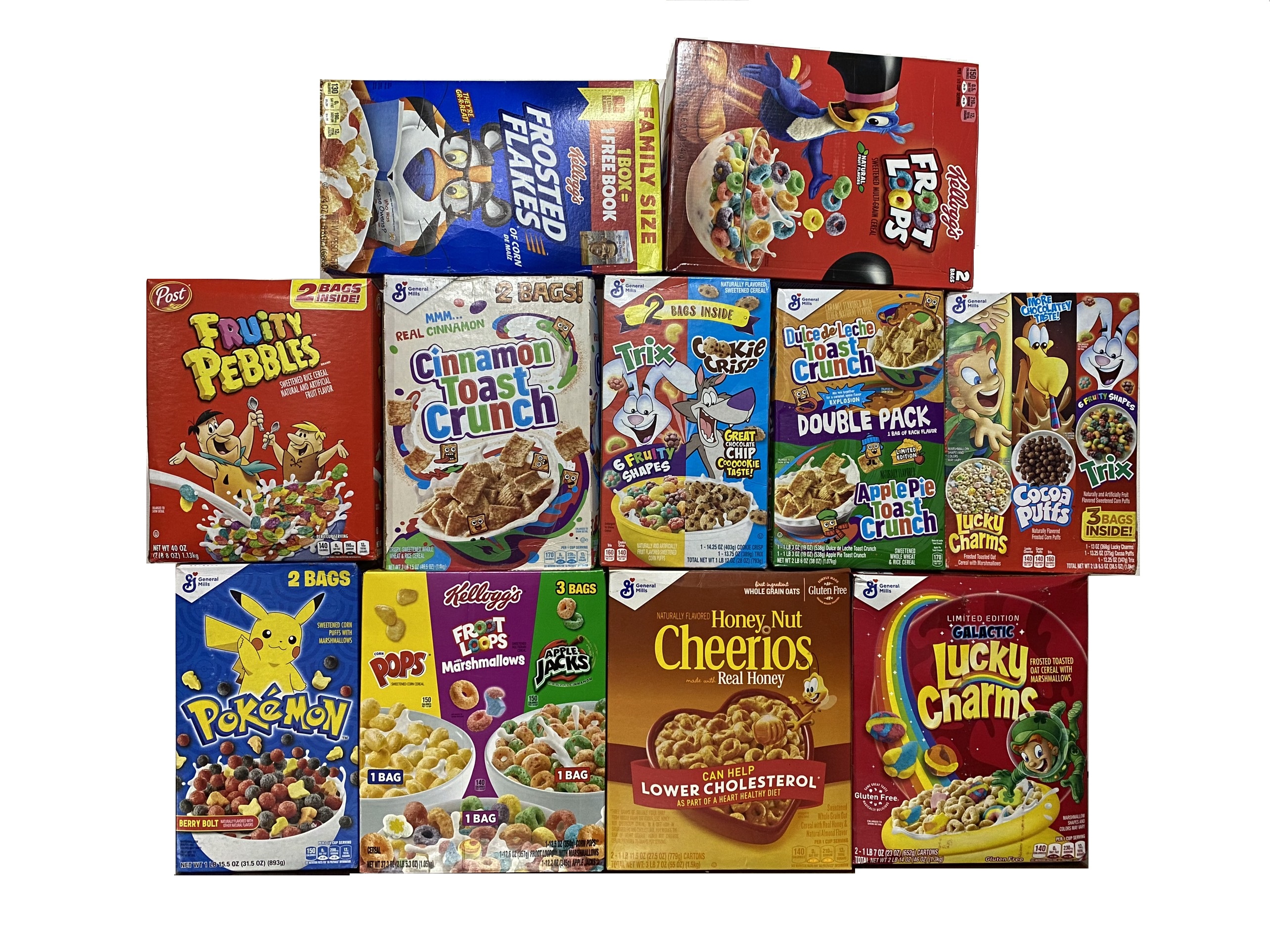 Ngũ cốc ăn sáng - Bánh ăn sáng Kellogg's ,Lucky Charm, Trix…- Hàng Mỹ (lẻ 100-200gr)