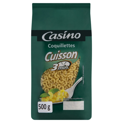 Nui Coquillette 3M Casino 500g - Casino Coquillette Cuisson 3M