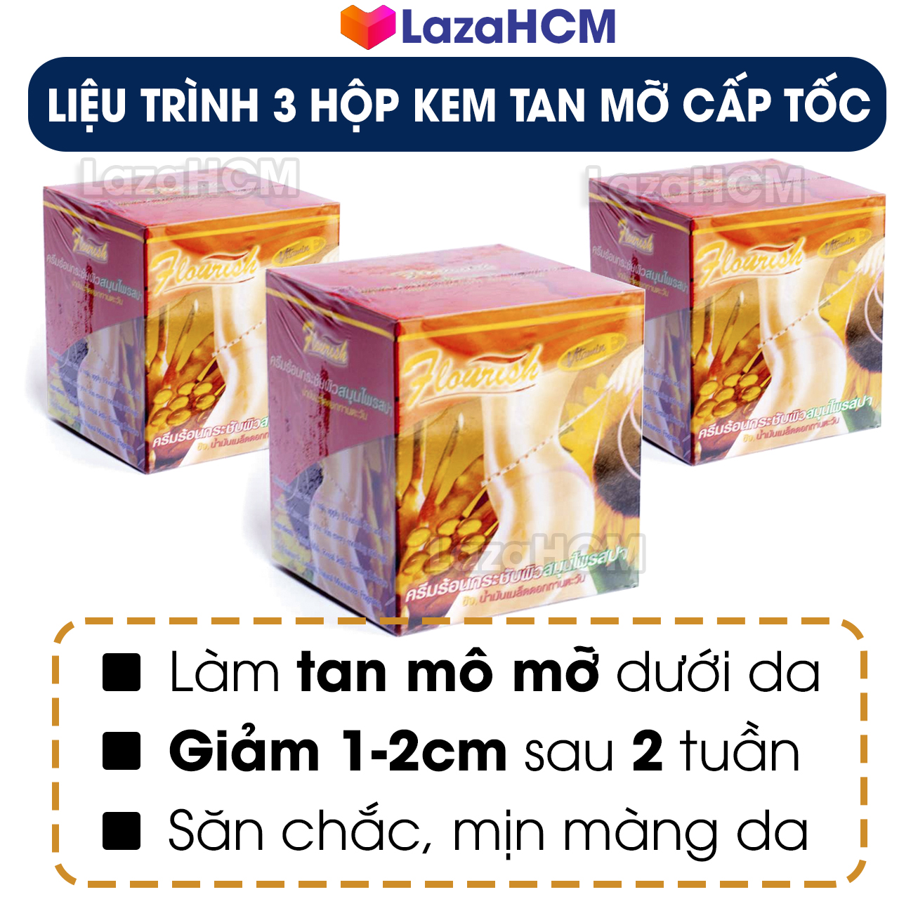 Bộ 3 hộp gel tan mỡ bụng sau sinh cấp tốc Flourish Thái Lan chiết xuất gừng ớt, đánh tan mỡ thừa cơ thể 700mlx3