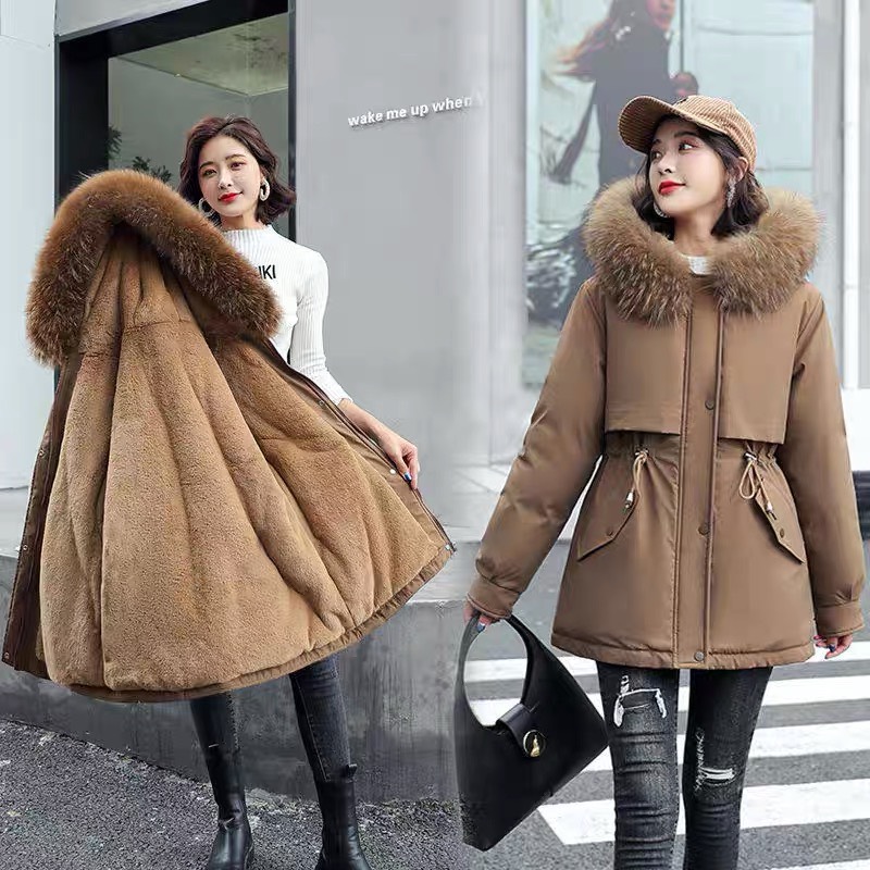 Áo parka 811 dáng vừa rút eo ngoài