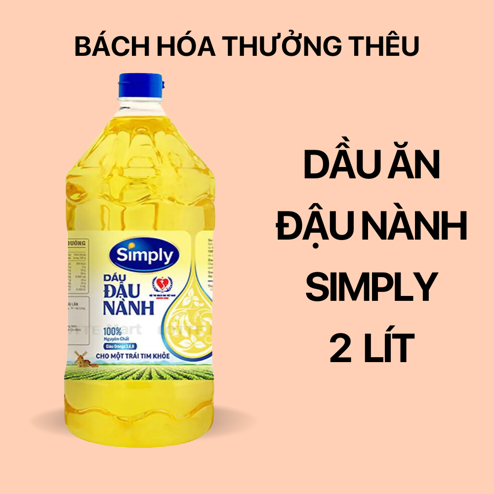 Dầu ăn đậu nành simply can 2 lít